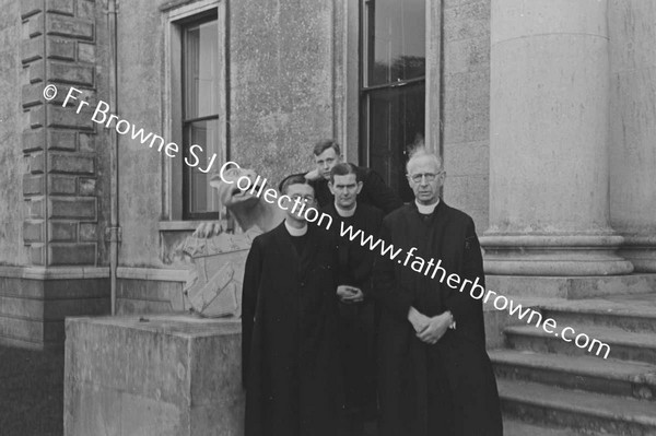 MISSIONERS AT EMO STANDING LEFT TO RIGHT REV.W.PRENDERGAST, W.HOGAN, SITTING, R.STEVENSON FMB,RICH MAGUIRE